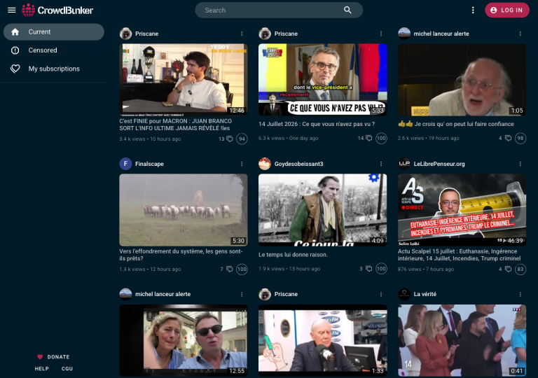 Capture d'écran du site crowdbunker.com